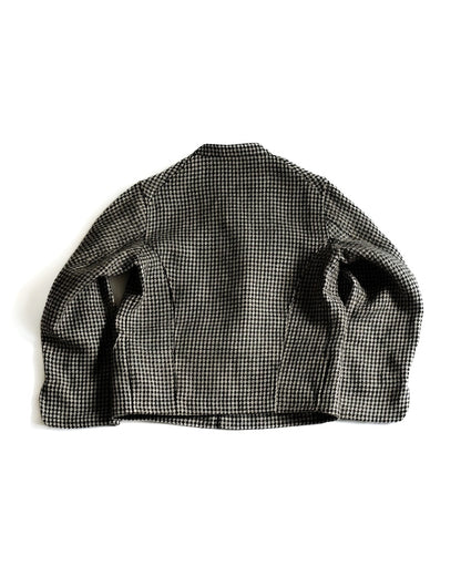 DOLMAN - HOUND'S TOOTH LINEN - BLACK × NATURAL
