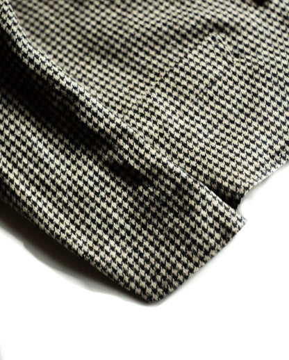 DOLMAN - HOUND'S TOOTH LINEN - BLACK × NATURAL