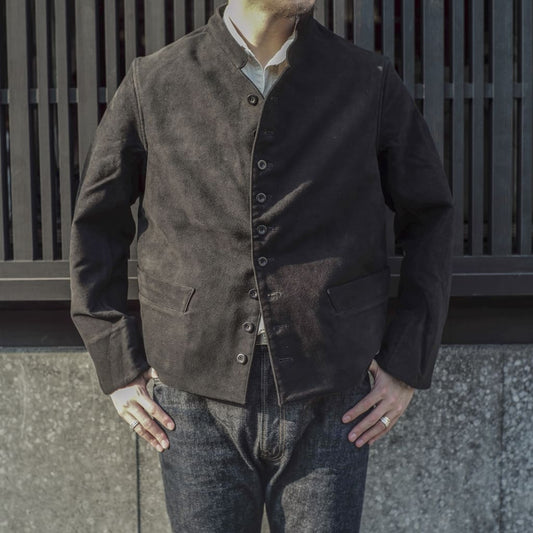 DOLMAN - ENGLISH MOLESKIN - BLACK