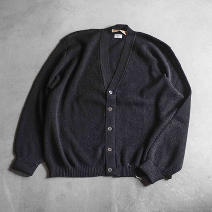 FANNI LEMMERMAYER V NECK CARDIGUN - 1PLY ALPACA - BLACK