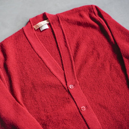 FANNI LEMMERMAYER V NECK CARDIGUN - 1PLY ALPACA - RED