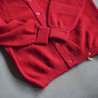 FANNI LEMMERMAYER V NECK CARDIGUN - 1PLY ALPACA - RED