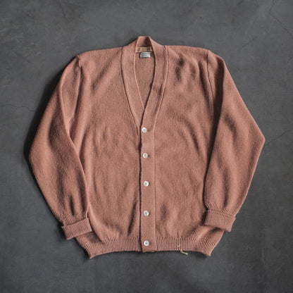 FANNI LEMMERMAYER V NECK CARDIGUN - 1PLY ALPACA - ROSE