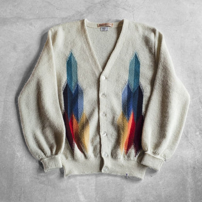 FANNI LEMMERMAYER V NECK CARDIGUN - 2PLY ALPACA - OFF WHITE DIAMOND