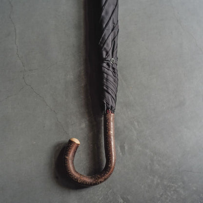 FOX UMBRELLA for ANATOMICA - CHERRY WOOD HANDLE - BLACK