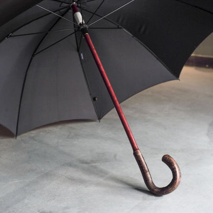 FOX UMBRELLA for ANATOMICA - CHERRY WOOD HANDLE - BLACK