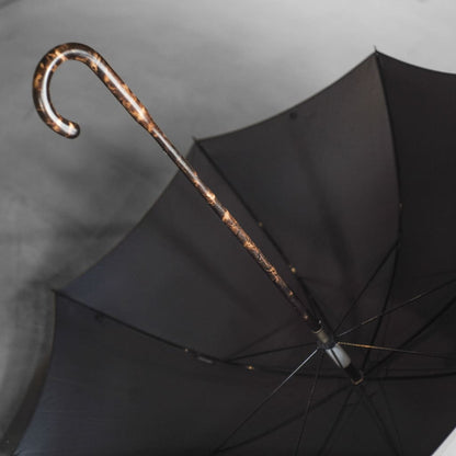 FOX UMBRELLA for ANATOMICA  - BRINDLE MAPLE HANDLE - BLACK