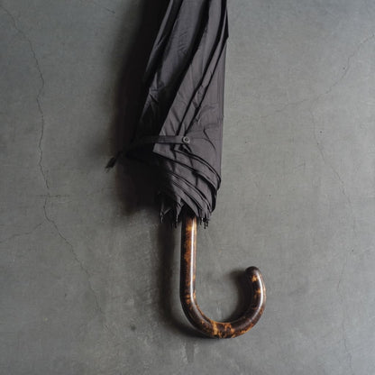 FOX UMBRELLA for ANATOMICA  - BRINDLE MAPLE HANDLE - BLACK