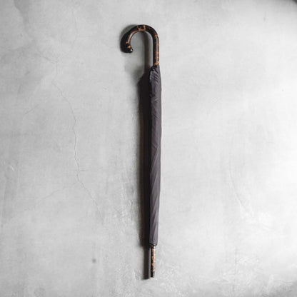 FOX UMBRELLA for ANATOMICA  - BRINDLE MAPLE HANDLE - BLACK