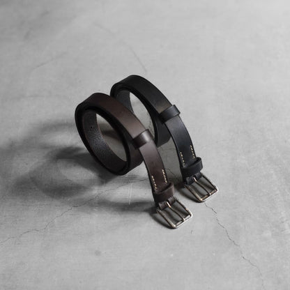 FRENCH ARMY BELT  - CALF - BLACK & BROWN