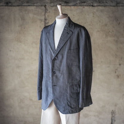 HOBEREAU - COUTIL MICRO RAYURE - CHARCOAL