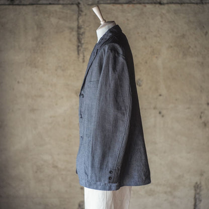 HOBEREAU - COUTIL MICRO RAYURE - CHARCOAL