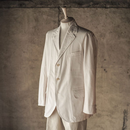 HOBEREAU - COUTIL COTTON - ECRU LILA STRIPE