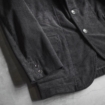 HOBEREAU - MAINE CORDUROY - BLACK × GREY