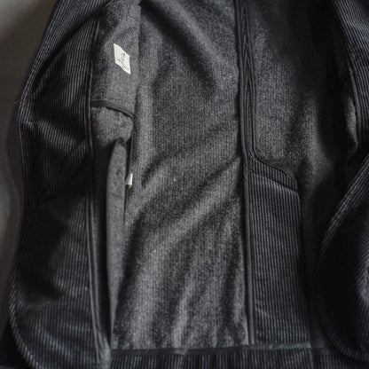 HOBEREAU - MAINE CORDUROY - BLACK × GREY