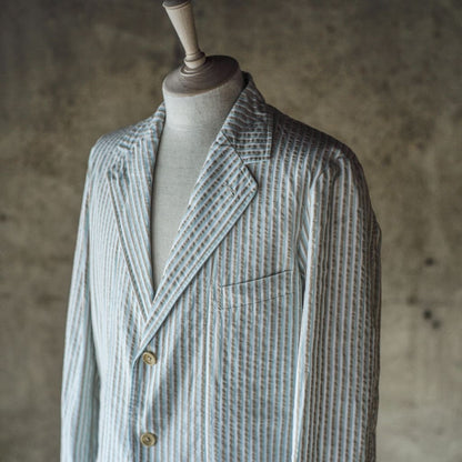 HOBEREAU - SEERSUCKER - GOLD × TURQUOISE × WHITE