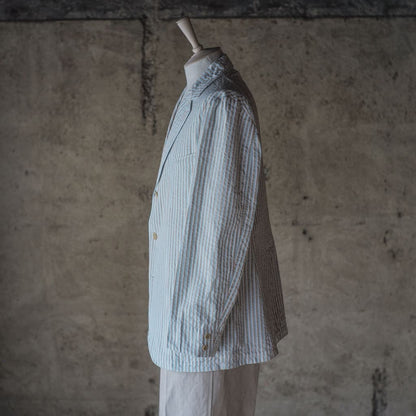 HOBEREAU - SEERSUCKER - GOLD × TURQUOISE × WHITE