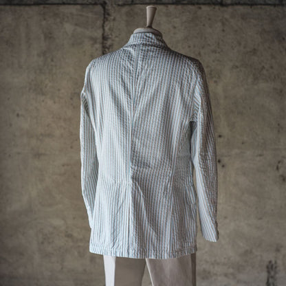 HOBEREAU - SEERSUCKER - GOLD × TURQUOISE × WHITE