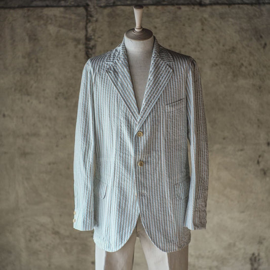 HOBEREAU - SEERSUCKER - GOLD×TURQUOISE×WHITE