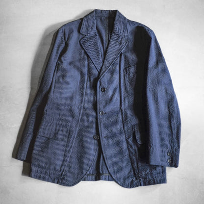 HOBEREAU - SEERSUCKER - BLUE × BLACK