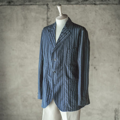 HOBEREAU - WIDE SEERSUCKER - GREEN × BLACK