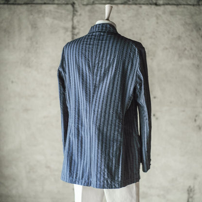 HOBEREAU - WIDE SEERSUCKER - GREEN × BLACK