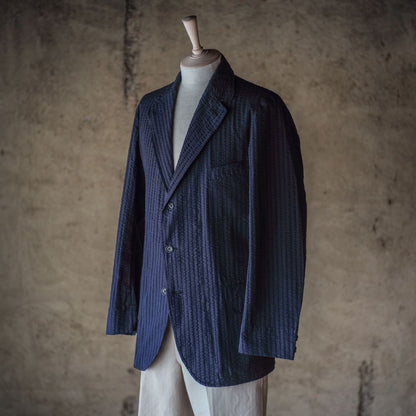 HOBEREAU - WIDE SEERSUCKER - DOUBLE NAVY