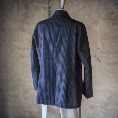 HOBEREAU - WIDE SEERSUCKER - DOUBLE NAVY