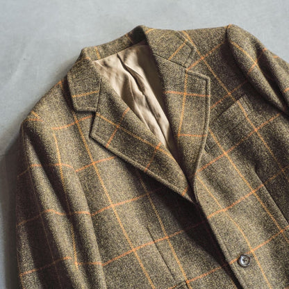HUNTING JACKET - WOOL TWEED - OLIVE CHECK