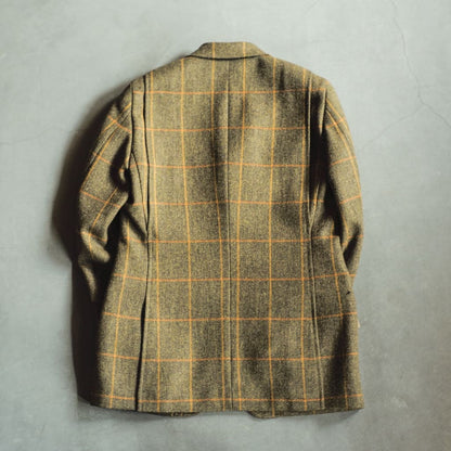 HUNTING JACKET - WOOL TWEED - OLIVE CHECK