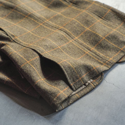HUNTING JACKET - WOOL TWEED - OLIVE CHECK