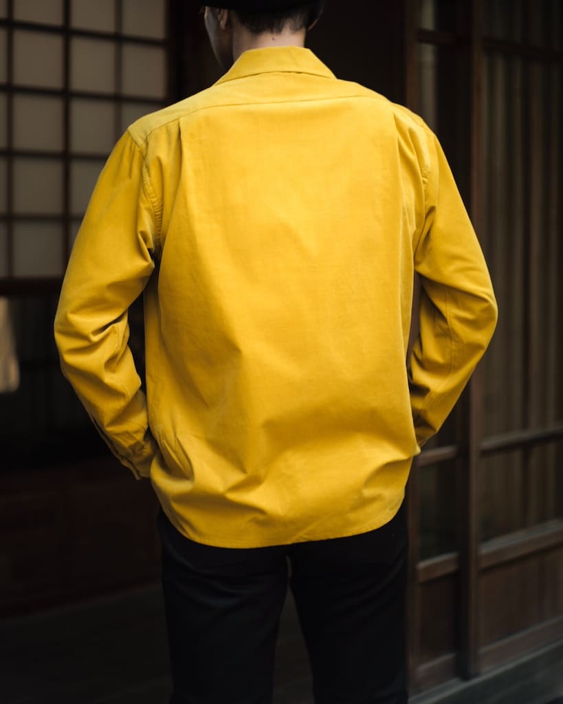 JIMMY SHIRT - 21 WALE COTTON CORDUROY - MUSTARD