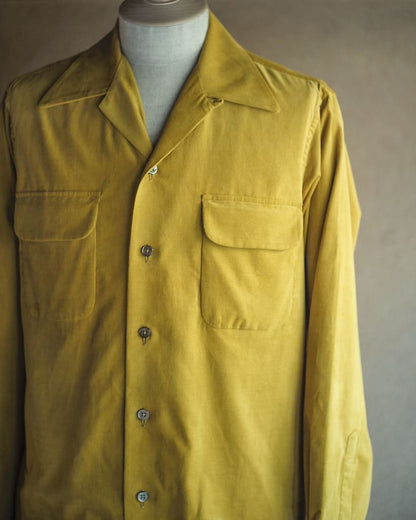 JIMMY SHIRT - 21 WALE COTTON CORDUROY - MUSTARD