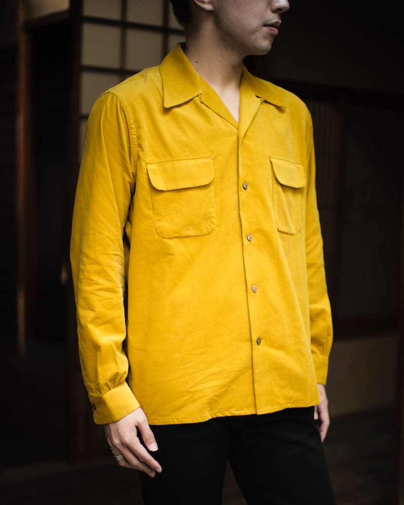 JIMMY SHIRT - 21 WALE COTTON CORDUROY - MUSTARD