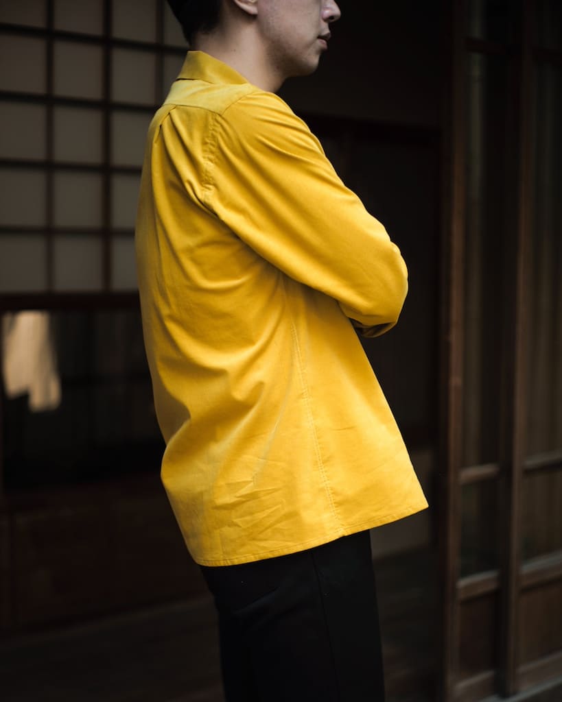 JIMMY SHIRT - 21 WALE COTTON CORDUROY - MUSTARD