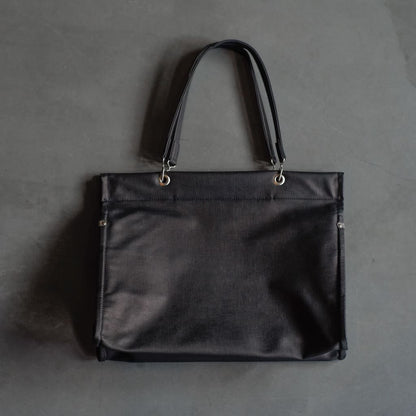 MARCHE BAG  - VTG COTTON POLYESTER - NAVY BLACK