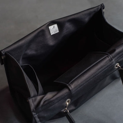 MARCHE BAG  - VTG COTTON POLYESTER - NAVY BLACK