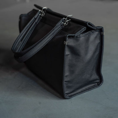 MARCHE BAG  - VTG COTTON POLYESTER - NAVY BLACK