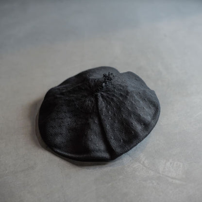 PAMPLONA GAUCHO BERET ARCH ex - COTTON - BLACK & BEIGE