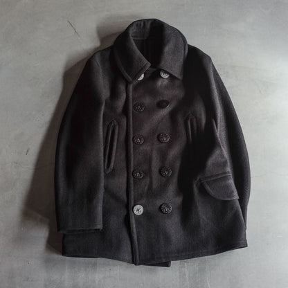 PEA COAT - FRENCH WOOL - BLACK