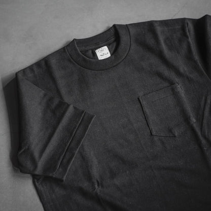 POCKET TEE - USA COTTON - WHITE & BLACK & GREY