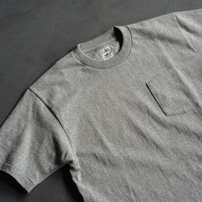 POCKET TEE - USA COTTON - WHITE & BLACK & GREY