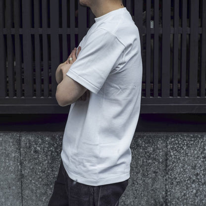 POCKET TEE - USA COTTON - WHITE & BLACK & GREY