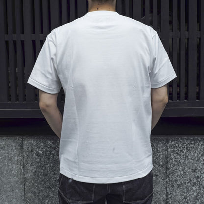 POCKET TEE - USA COTTON - WHITE & BLACK & GREY