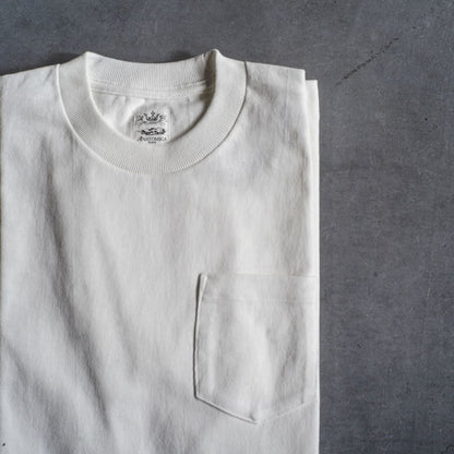 POCKET TEE - USA COTTON - WHITE & BLACK & GREY