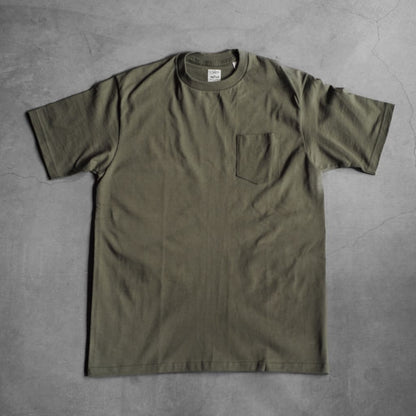 MADE IN USA POCKET TEE - USA COTTON - GREEN & OLIVE