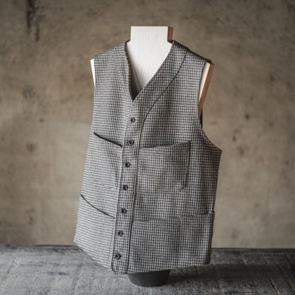 SAGAN - ALSPORT TWEED - BROWN HOUND'S TOOTH