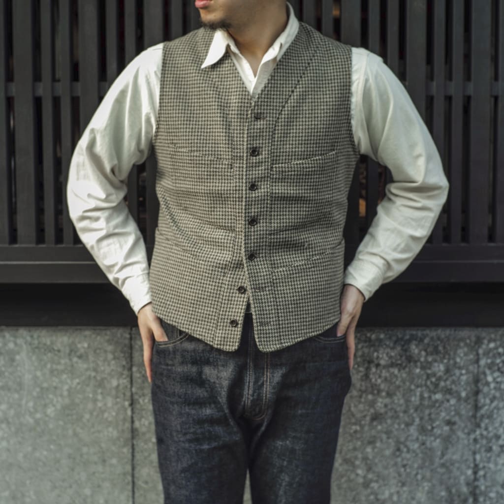 SAGAN VEST / ALSPORT TWEED HOUNDS TOOTH