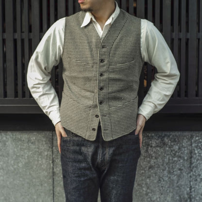 SAGAN - ALSPORT TWEED - BROWN HOUND'S TOOTH