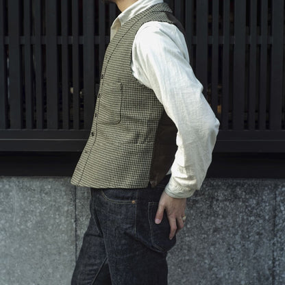 SAGAN - ALSPORT TWEED - BROWN HOUND'S TOOTH